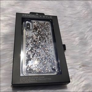 KENDALL & KYLIE Case I-Phone X - Liquid Glitter $